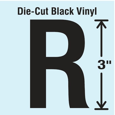 LetterLabel,Vinyl,3inH,1-5/8inW,PK10