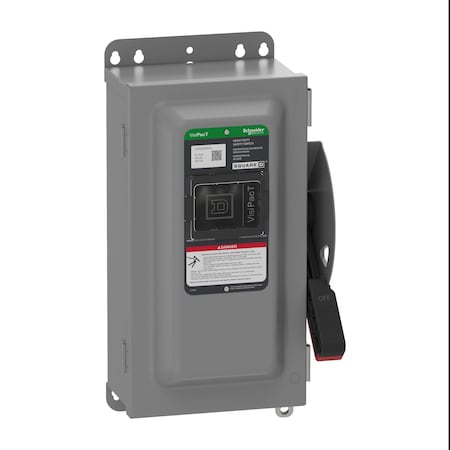 Safety Switch, Fusible, 3PST, Three Phase, NEMA 12, Indoor, Steel