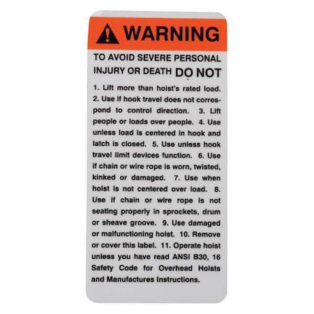 Coffing Warning Tag