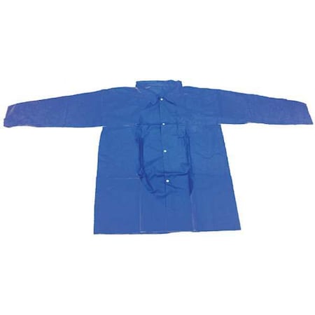 Condor Disposable Lab Coat, Polypropylene, Snaps Closure, Blue, 3XL, 30 PK