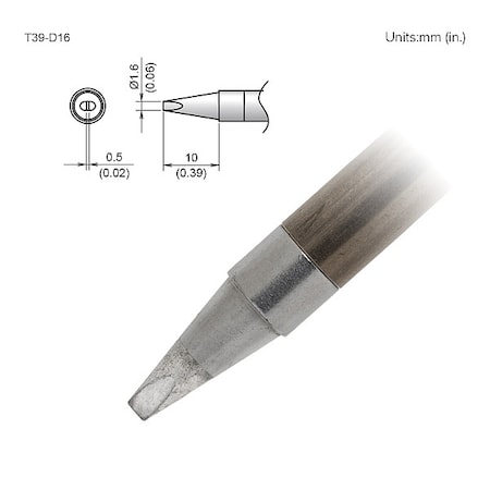 Soldering Tip,T.W. 1.6 mm,T.L. 10 mm