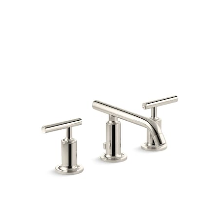 Purist Widespread Lavatory Faucet Wit, Polished Nickel 3 Hole