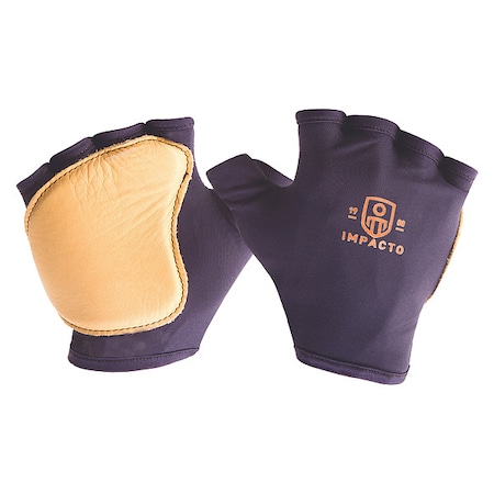 501-20 Anti-Impact Glove, Grain Leather Palm, Nylon Back, Blue