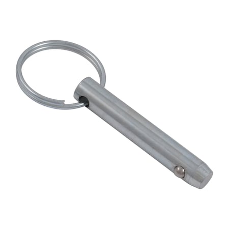 Detent Hitch Pin, 3/4 in Dia, 4-1/2 in L, Carbon Steel Lg