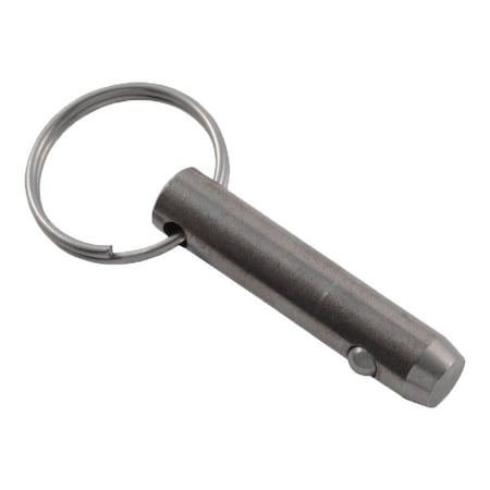 Detent Hitch Pin, 3/8 in Dia, 1 in L, Stainless Steel Lg, Ungraded