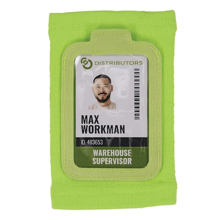 Lime Wrist ID Badge Holder