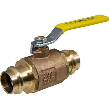 Manual 2-Way Ball Valve,Press,Bronze