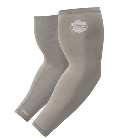 XL Gray Cooling Arm Sleeves Performance Knit Pair
