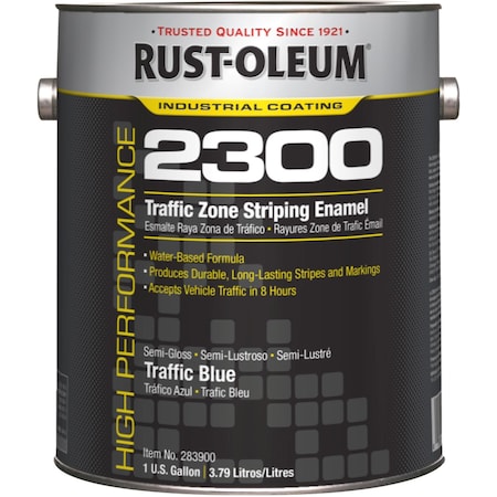 Traffic Zone Striping Paint, 1 gal., Traffic Blue, Water -Based