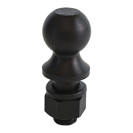 2-5/16 Inch Black Hitch Ball With 1-1/4 Shank Diameter x 2-3/4 Long