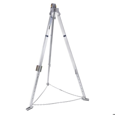 Confined Space Tripod,Silver,9 ft H