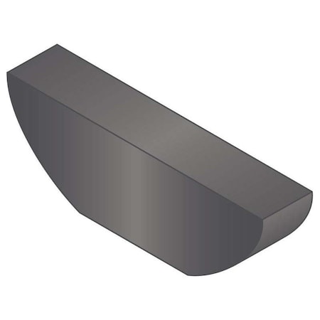 Woodruff Key, 3/16 x 7/8 in Key Size, 607 SAE Number, 3/8 in H, Alloy Steel Plain