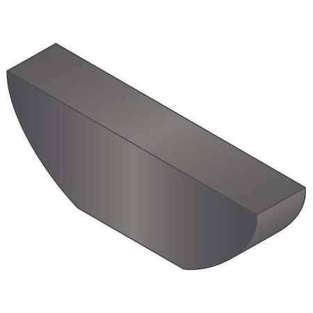 Woodruff Key, 3/8 x 2-1/8 in Key Size, 1217-1 SAE Number, 13/32 in H, Carbon Steel Plain