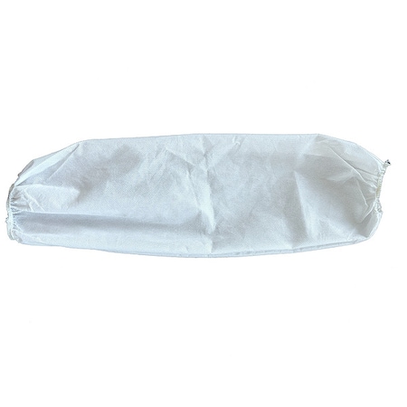 Not Applicable Protective Sleeves, 18 in Length, Not Applicable Thick, Serged Seam, White, 200 PK