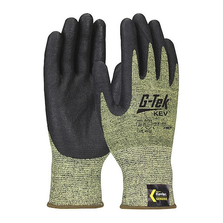 Cut-Resistant Glove, Cut Level A7 ,Dipped ,Foam Nitrile ,Sandy ,M 12 PK