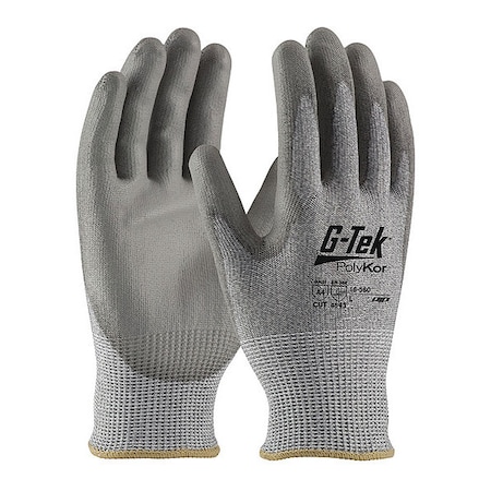 Cut Resistant Coated Gloves, Cut Level A4 ,Dipped ,Polyurethane ,Smooth ,XL 12 PK