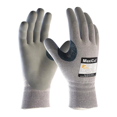 Cut-Resistant Glove, Cut Level A4 ,Dipped ,Foam Nitrile ,Sandy ,S 12 PK