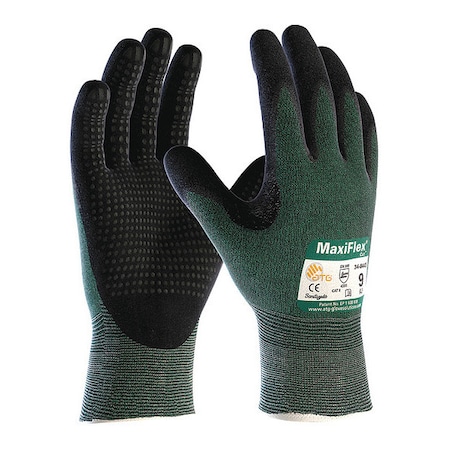 Cut-Resistant Coated Gloves, Cut Level A2 ,Double Dipped ,Foam Nitrile ,Dotted ,2XL 12 PK