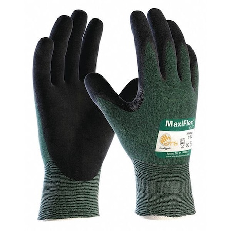 Cut-Resistant Coated Gloves, Cut Level A2 ,Dipped ,Microporous Nitrile ,Sandy ,2XL 12 PK