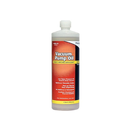 Refrigerant Evac Pump Oil,1 qt,Bottle
