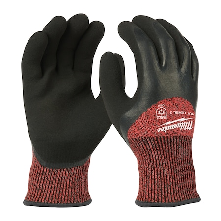 Cut Level 3 Winter Insulated Dipped Gloves - 2X-Large, Cut Level A1 1 PR