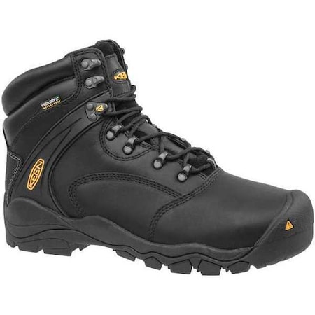Men's 6-Inch Work Boot, 10 EE, Steel Toe, 6 in H, Black, 1011357