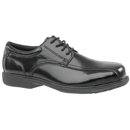 Men's Oxford Shoe, Steel Toe, Leather Upper, Rubber Outsole, Lace Up, Black, 10 D