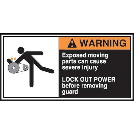 Label, CEMA, 2-1/2x5, Warning Exposed, PK5