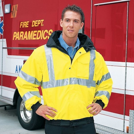 Jacket, Polyester, Class 3 R, Yellow, 3XL