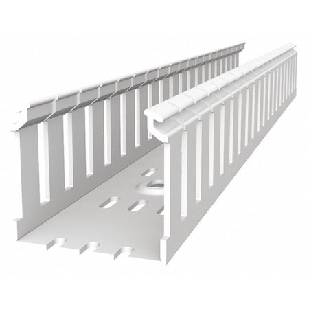 Wiring Duct,Wide Slot Wall,White,6 ft. L