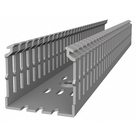Wiring Duct,Narrow Slot Wall,Gray,6 ft.L