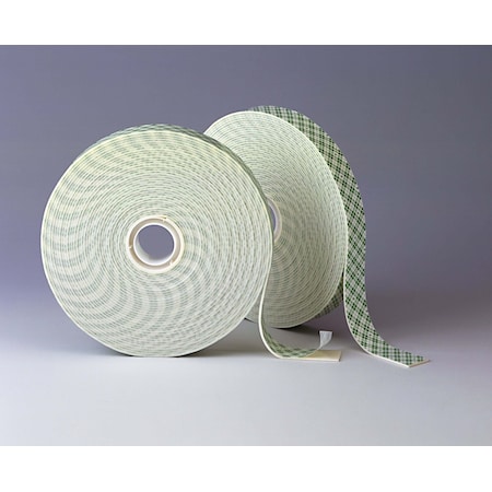 Double-Sided Foam Tape, 1 in W, 36 yd L, 1/16 in, Polyurethane Foam, Double-Sided, 9 PK