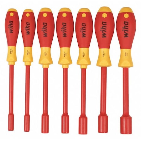 Nut Driver Set,7 pcs.,SAE,Insulated