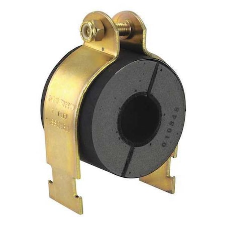Insulated Strut Clamp, 1 in Tube, 1-1/8 in Pipe, 2-1/4 in H, Zinc Plated Steel Clamp, Poly Cushion