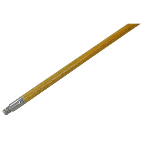 Broom Handle,Wood,60",Metal Tip,15/16"