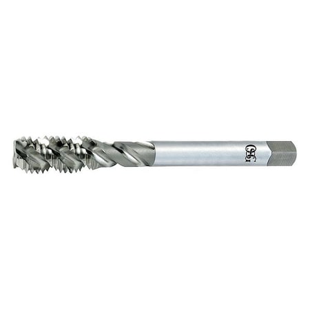Spiral Flute Tap, #10-32, Plug, UNF, 3 Flutes, Bright