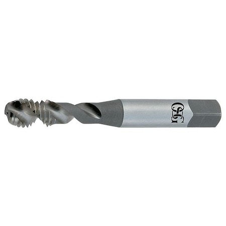 Spiral Flute Tap, M6-1.00, Modified Bottoming, 2 Flutes, Metric Coarse