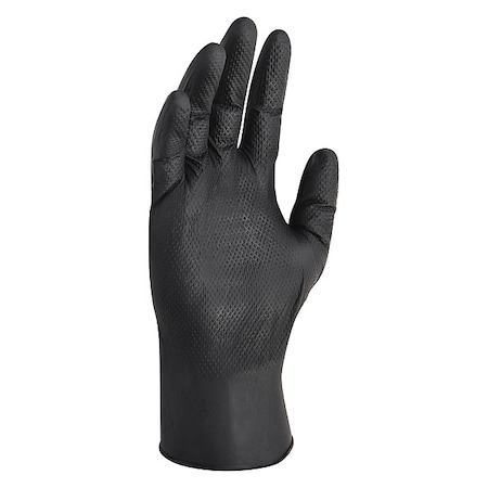 KleenGuard Kraken Grip, Disposable Gloves, 6 mil Palm , Nitrile, Powder-Free, M, 100 PK, Black
