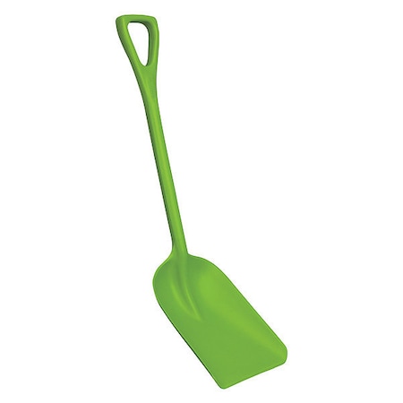 Hygienic Square Point Shovel, Polypropylene Blade, 23 1/2 in L, Lime Green