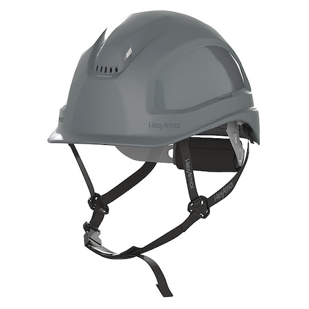 Hard Hat, Ceros, Polyethylene, 6 Point Ratchet, Type 1, Class C, Gray