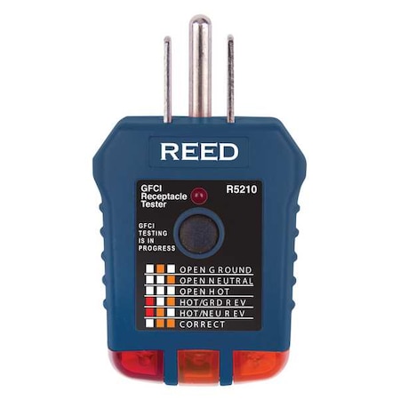 Receptacle Tester,110 to 125V AC,No Disp
