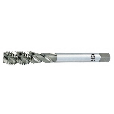Spiral Flute Tap, #10-32, Plug, UNF, 3 Flutes, Bright