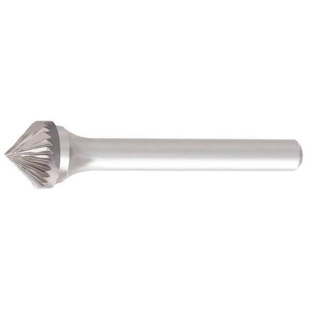 Carbide Bur,90 deg. Cone,1/2 in.