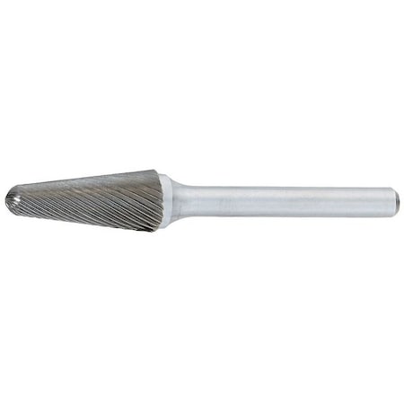 Carbide Bur,14 deg. Included Angle,1/4in