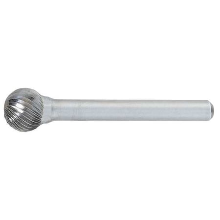 Carbide Bur,Ball Shape,3/8 in.