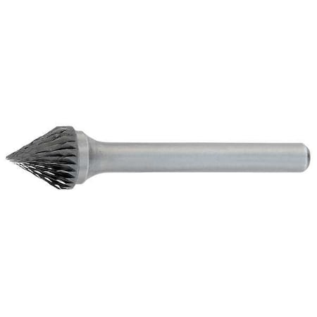 Carbide Bur,60 deg. Cone,1/2 in.