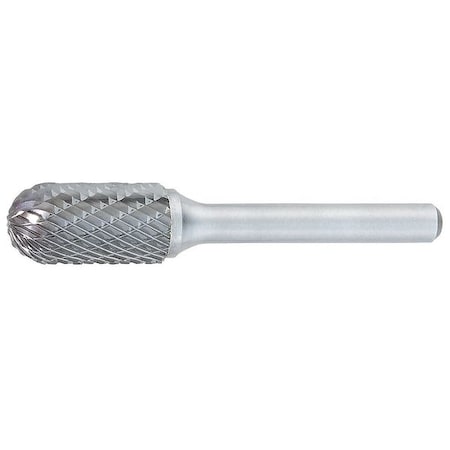 Carbide Bur,Cylindrical Ball Nose,3/8 in