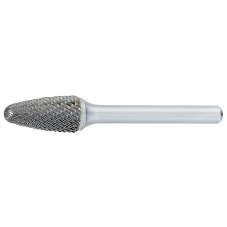 Carbide Bur,Round Nose Tree,1/2 in.