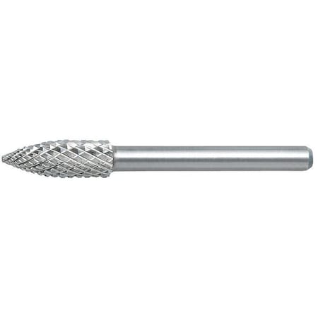 Carbide Bur,5mm Cut Dia.,RH Cut