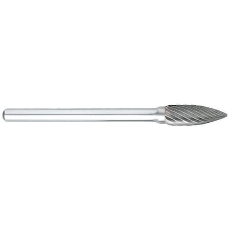 Carbide Bur,Pointed Tree,3/16 in.